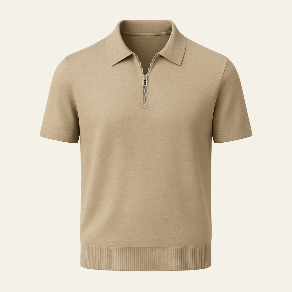 The Marbella Quarter Zip Knit Polo