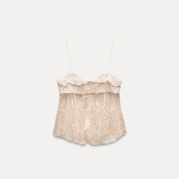 The Amalfi Crop Sequin Camisole