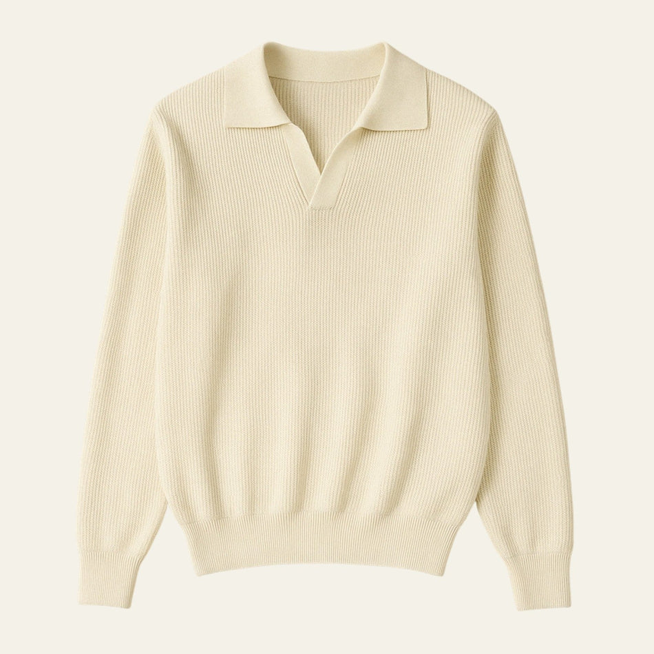 The Lugano V-Neck Knit Sweater Polo