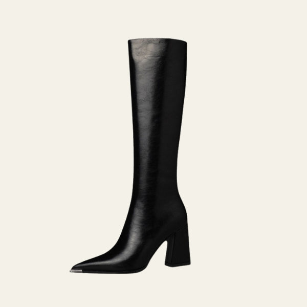The Paris Noir Leather Boot