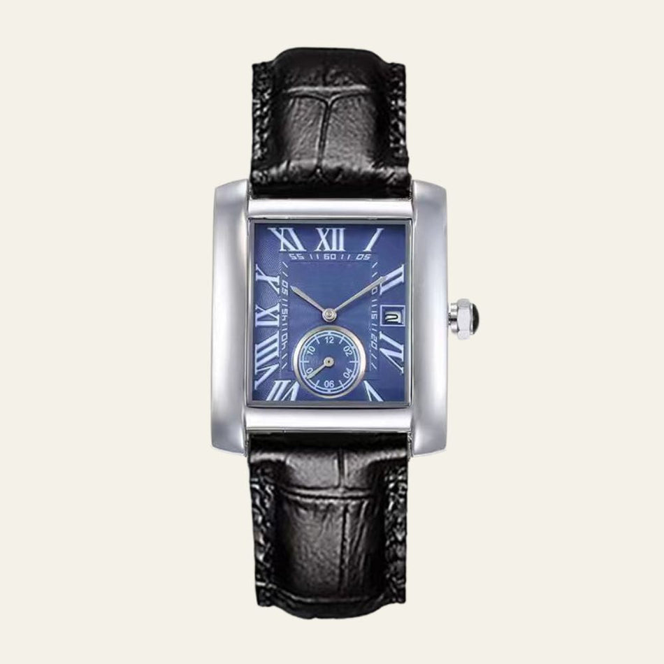 The Vienna Leather Rectangular Watch