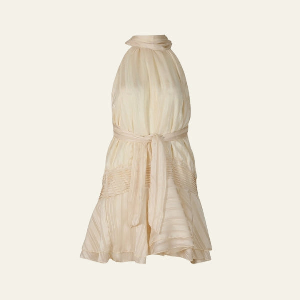 The Loren Apricot Mini Dress