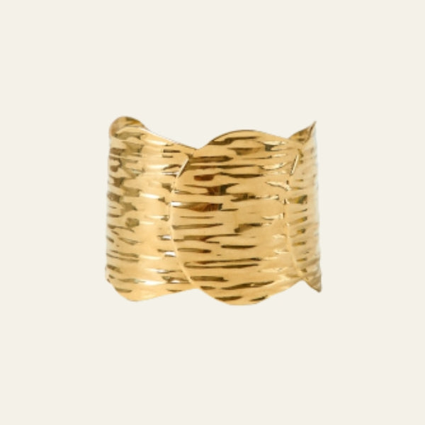 The Santorini Textured Gold Cuff