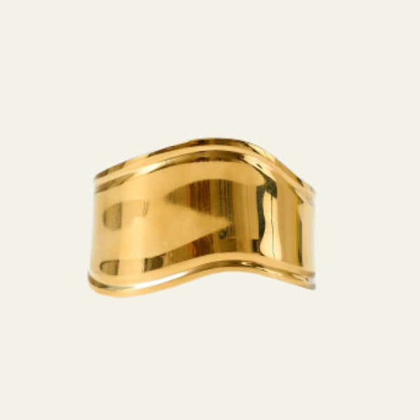 The Capri Wave Gold Cuff
