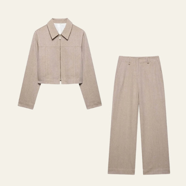 The Emmy Beige Two-Piece Set