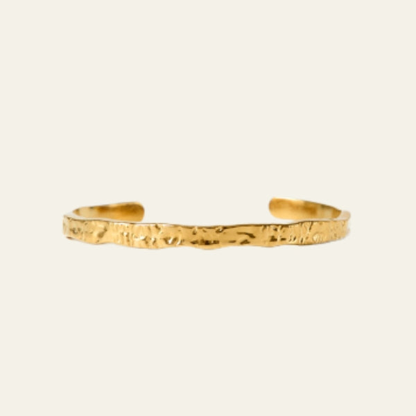 The Marbella Hammered Gold Cuff