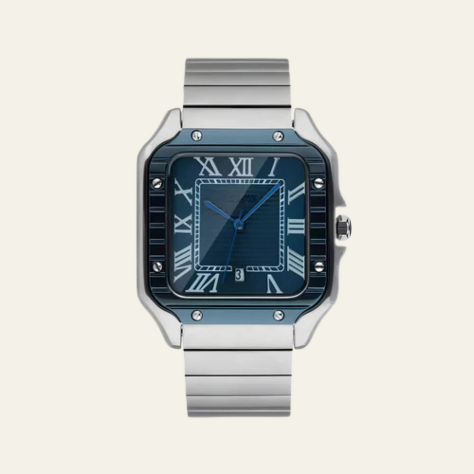 The Vienna Stainless Steel Square Watch
