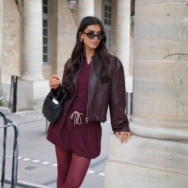 The Verona Burgundy Skirt