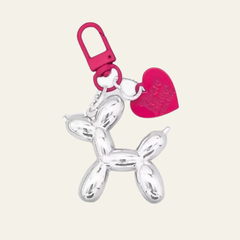 The Bella Balloon Dog Keychain