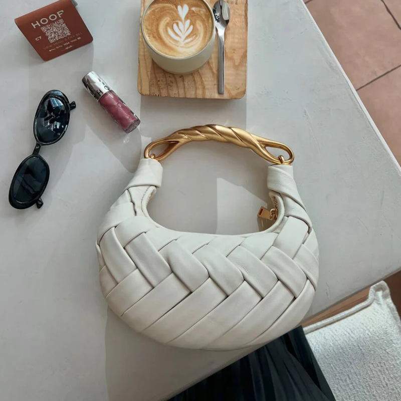 The Alexandra Woven Mini Hobo Bag
