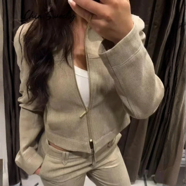 The Emmy Beige Two-Piece Set