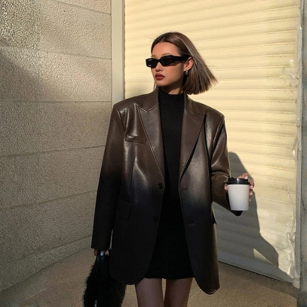 The Milan Leather Blazer