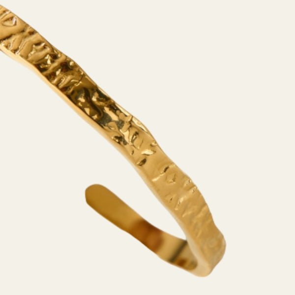 The Marbella Hammered Gold Cuff