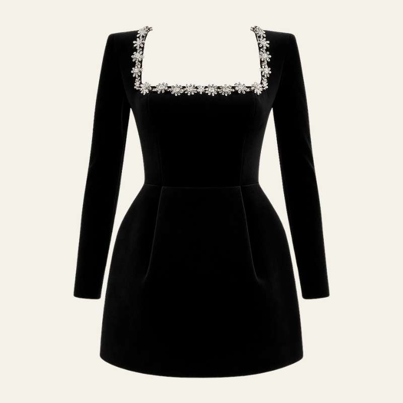 The Cannes Velvet Cocktail Dress