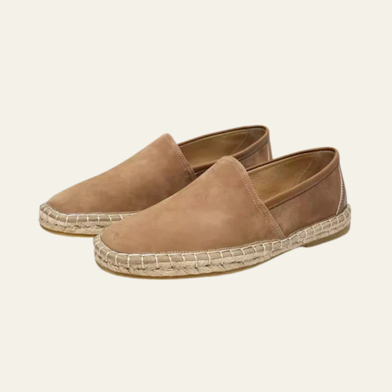 The Capri Suede Espadrilles Caramel Brown