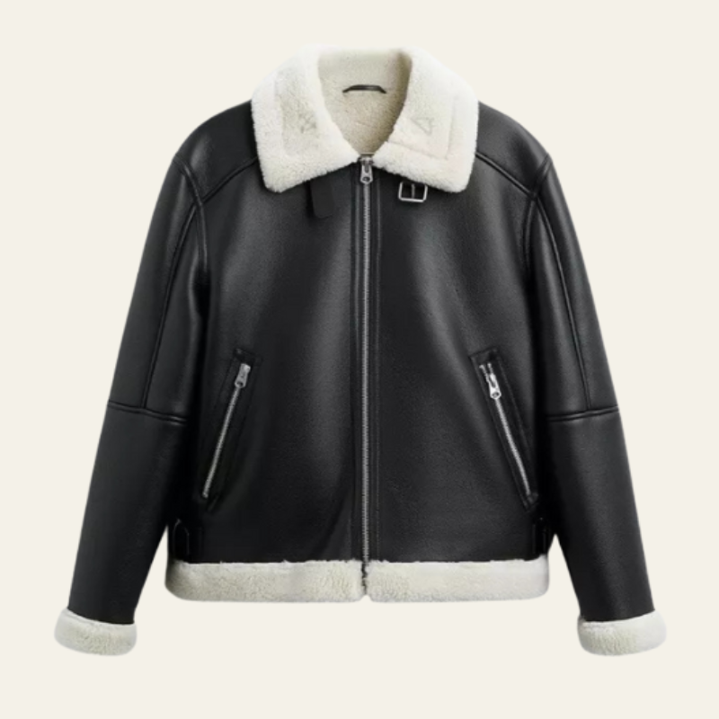 The Turin Faux Shearling Aviator Jacket