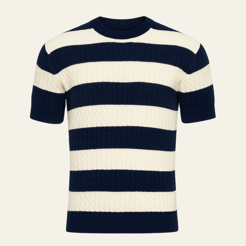The Vietri Cotton Stripe Knit T-Shirt
