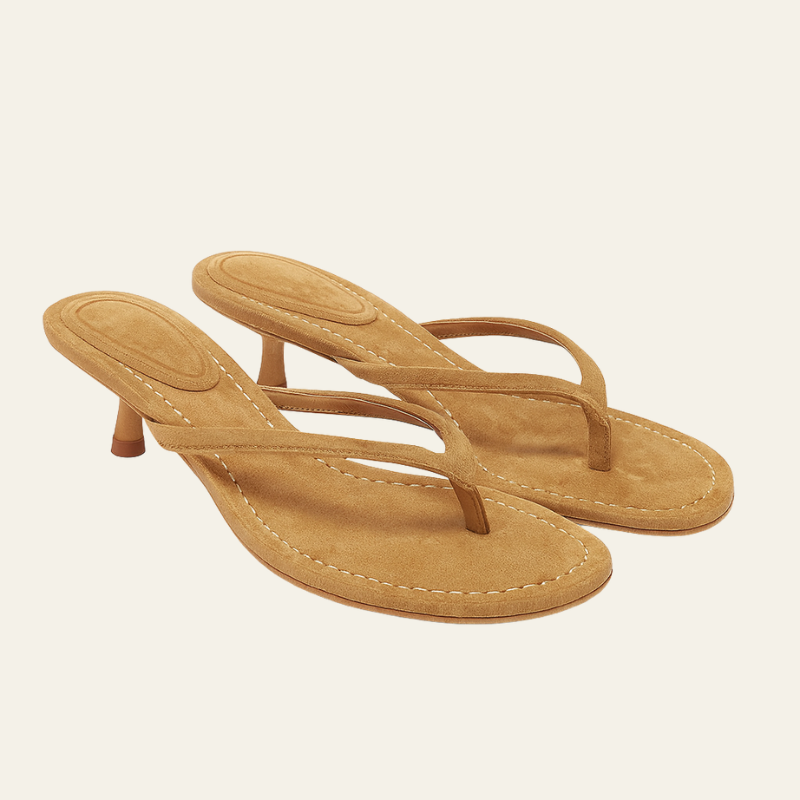 The Marseille Suede Kitten Sandal