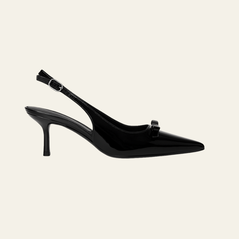 The Valencia Satin Slingback Heel