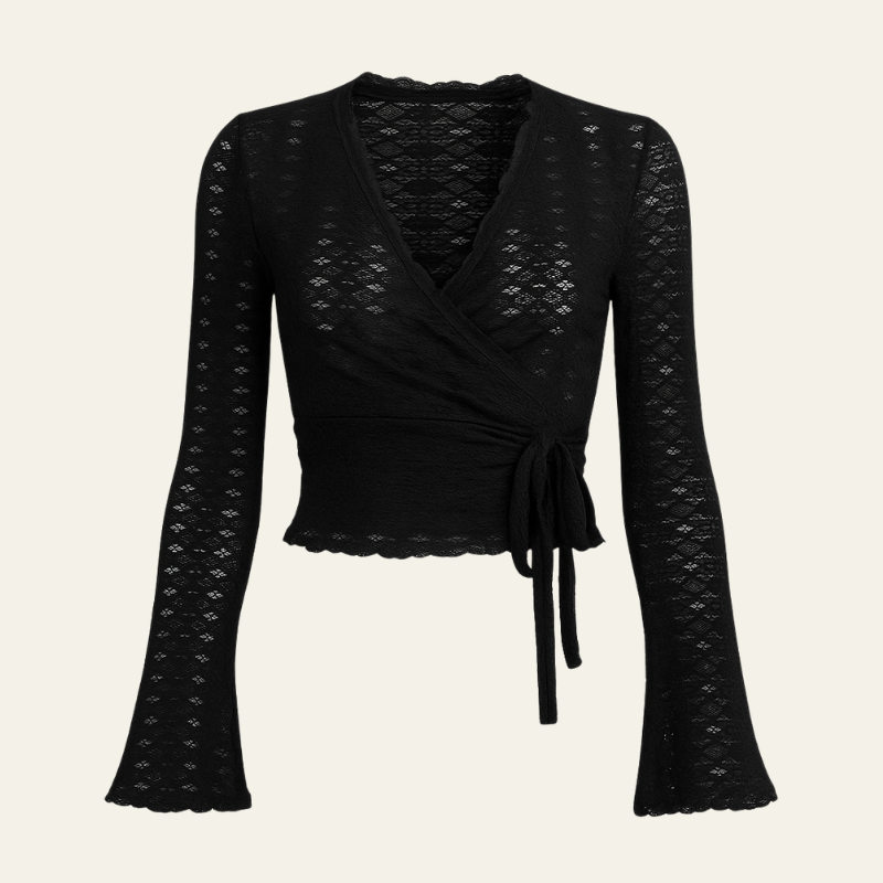 The Valencia Lace Wrap Top