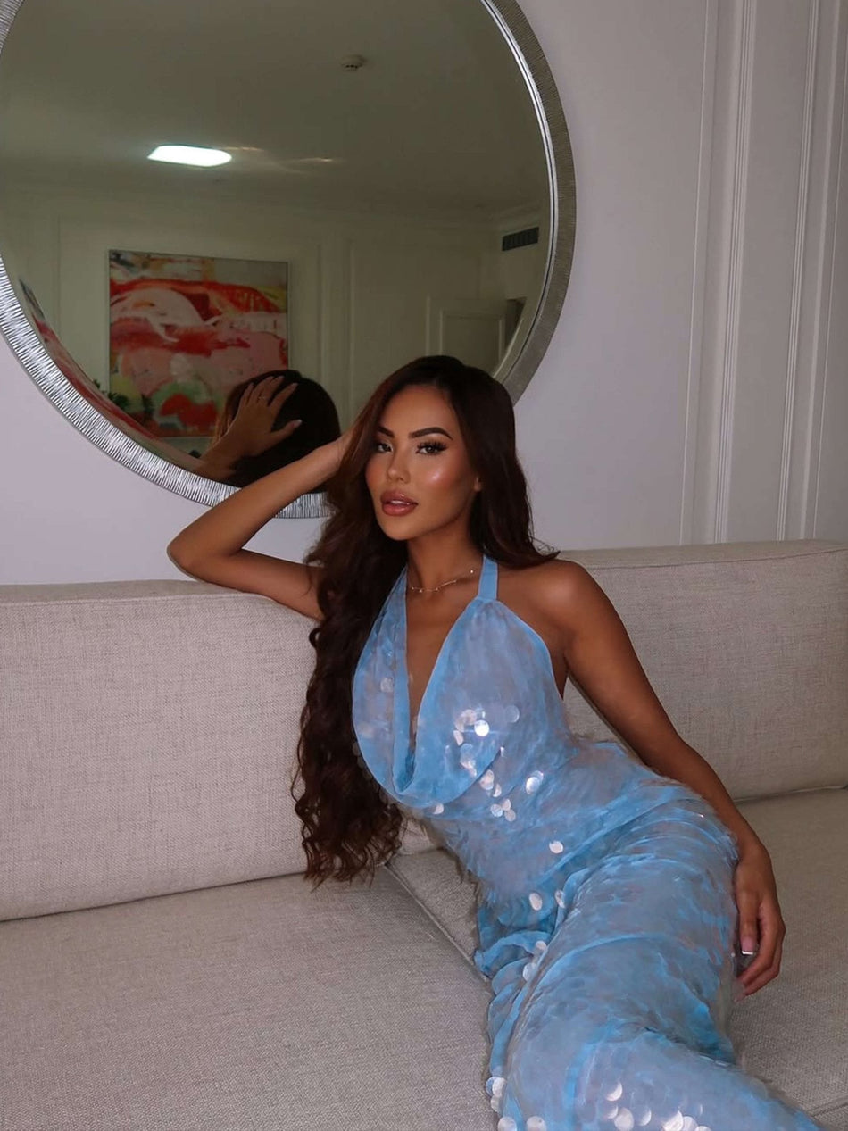 The Portofino Sequin Maxi Dress